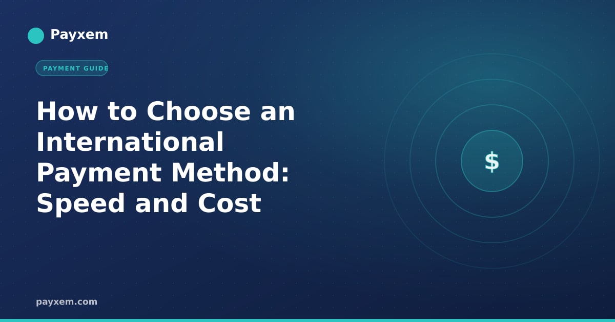 How to Choose an International Payment Method: Speed and Cost